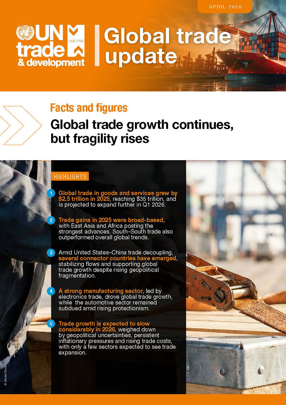 Cover of Global Trade Update (April 2026): Global trade growth continues, but fragility rises